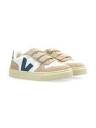 Sneakers per bambini VEJA Kids color sabbia con applicazione logo CV0520617C SMALL V-10 VEJA KIDS 