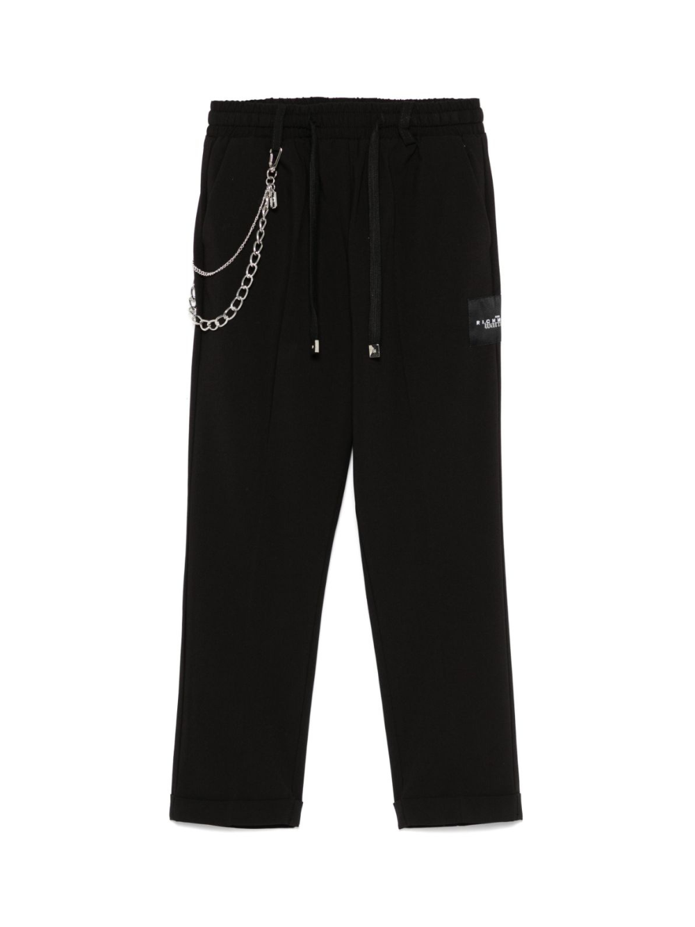 Pantaloni per bambino John Richmond Junior nero con applicazione logo RBP25227PA BLACK JOHN RICHMOND JUNIOR 