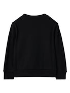Felpa girocollo in cotone pera per bambino Burberry Kids nero maniche lunghe 8093214 A1189 BURBERRY KIDS 