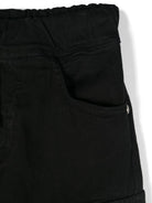 Cargo nero per bambino in twill ondulato John Richmond Junior RBA24160PA BLACK JOHN RICHMOND JUNIOR 