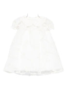 Abito per neonata La Stupenderia bianco con colletto alla Peter Pan 1CCAB20 X28 LA STUPENDERIA 
