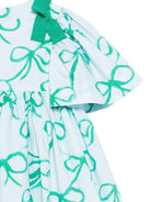 Abito per bambina Mi Mi Sol azzurro con stampa fiocco MFAB763V1TS1116 LTB MIMISOL 