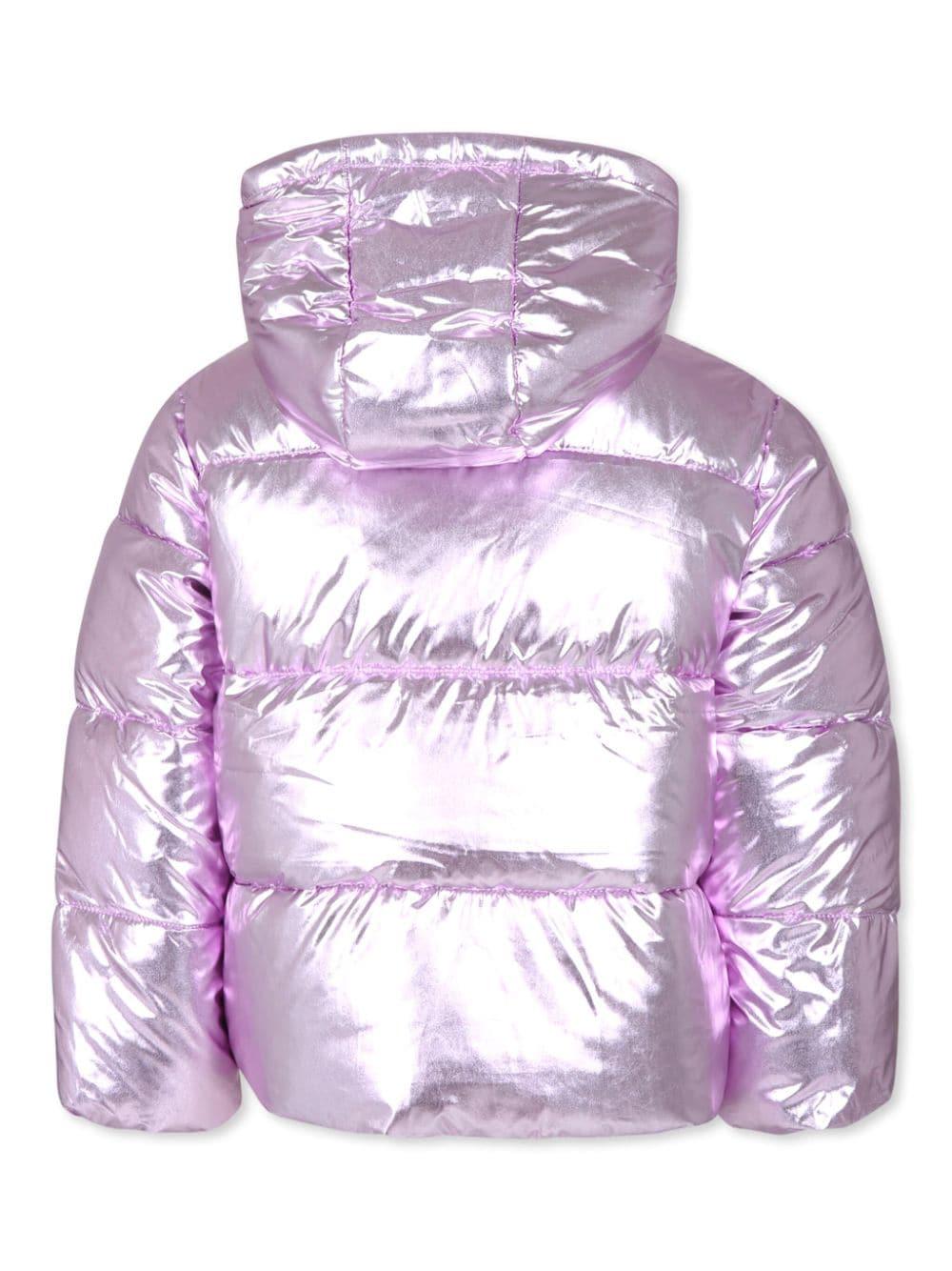 Piumino lilla per bambina con applicazione logo sul davanti Stella McCartney Kids TV2B97 Z0546 591 STELLA McCARTNEY KIDS 