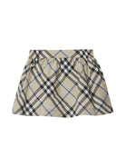 Gonna con stampa a quadri per neonata Burberry Kids beige con modello svasato 8096415 B9629 BURBERRY KIDS 