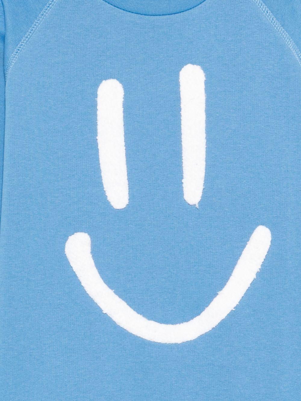 Felpa Mike per bambino Molo azzurra con stampa smile 6S26J201 5615 MOLO 