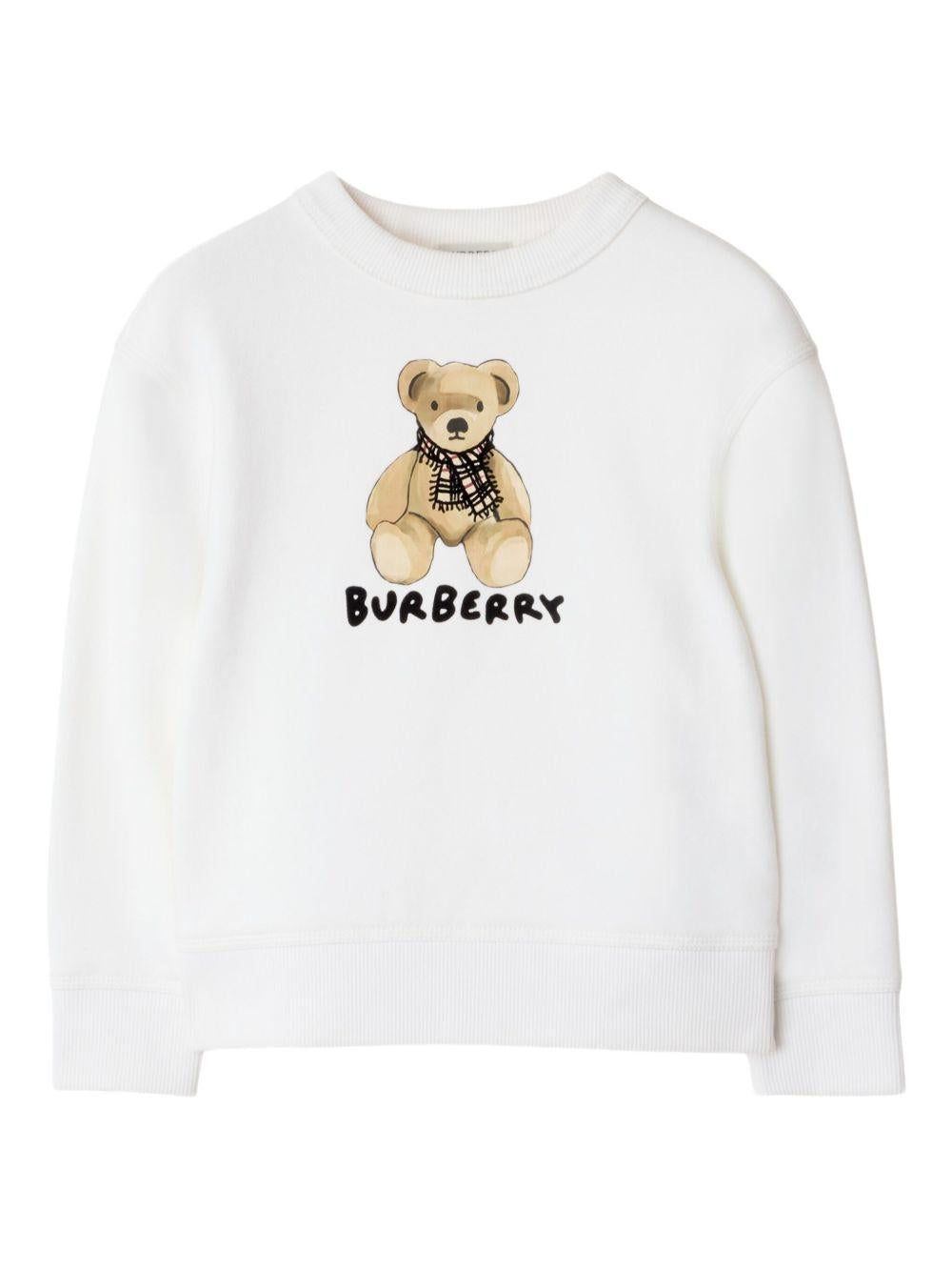 Maglione per bambina Burberry Kids bianco Thomas Bear 8108468 A1464 BURBERRY KIDS 