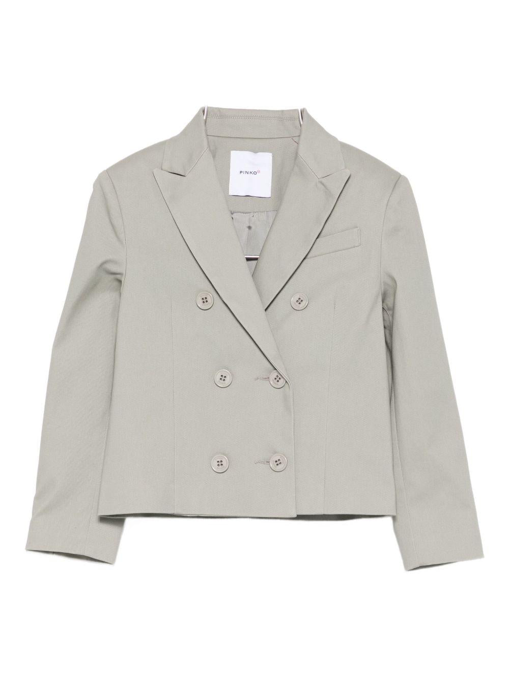 Blazer doppiopetto  per bambina Pinko Kids beige con revers a lancia KFGC002CCE034 5028 PINKO KIDS 