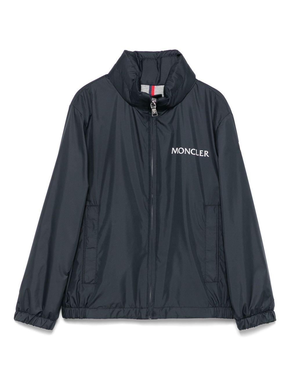 Giubbino Warne per bambino Moncler Enfant blu con cappuccio nascosto K19541A00040597X2 77G MONCLER ENFANT 