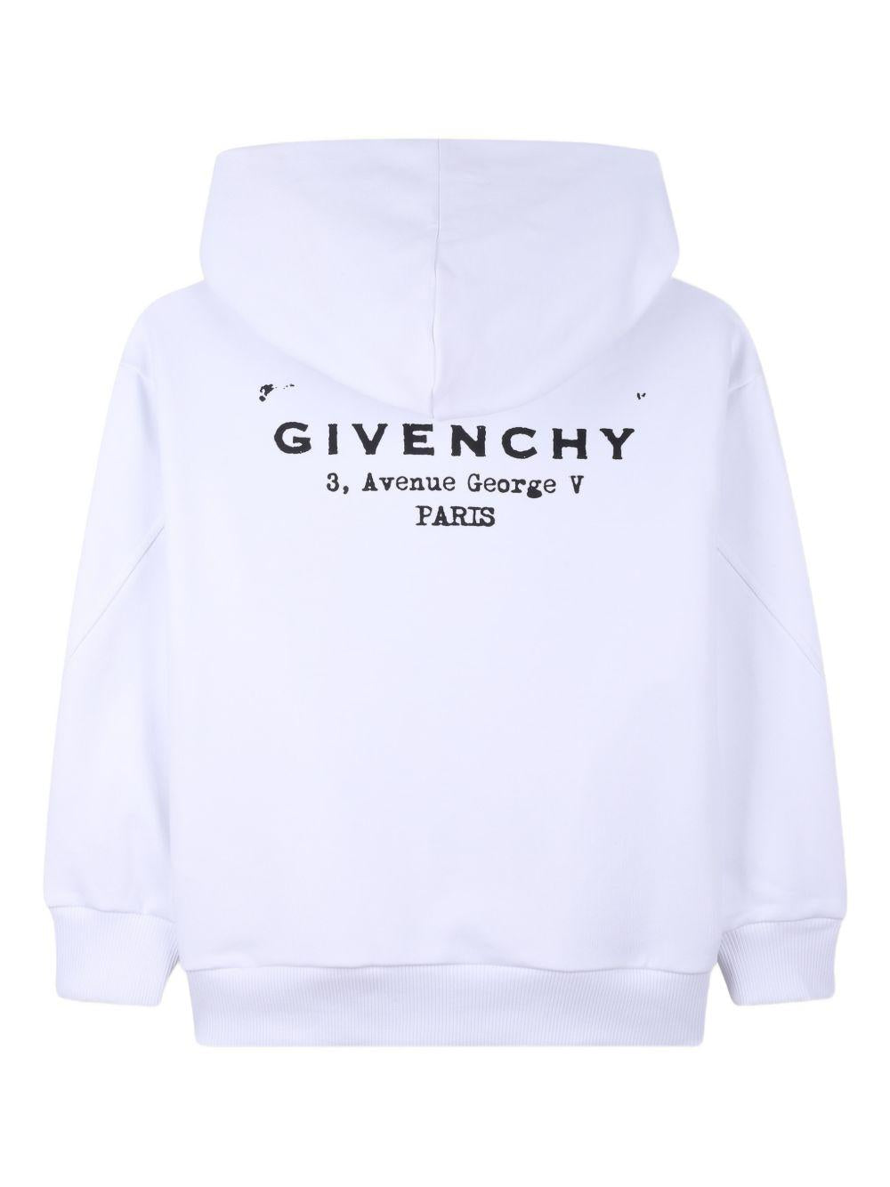 Felpa per bambino Givenchy Kids bianca con logo sul davanti H31076 10P GIVENCHY KIDS 