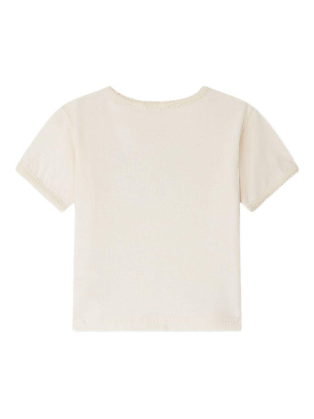 T-shirt per neonata Bonpoint beige con stampa sul davanti P05XTSK00001 104 BONPOINT 