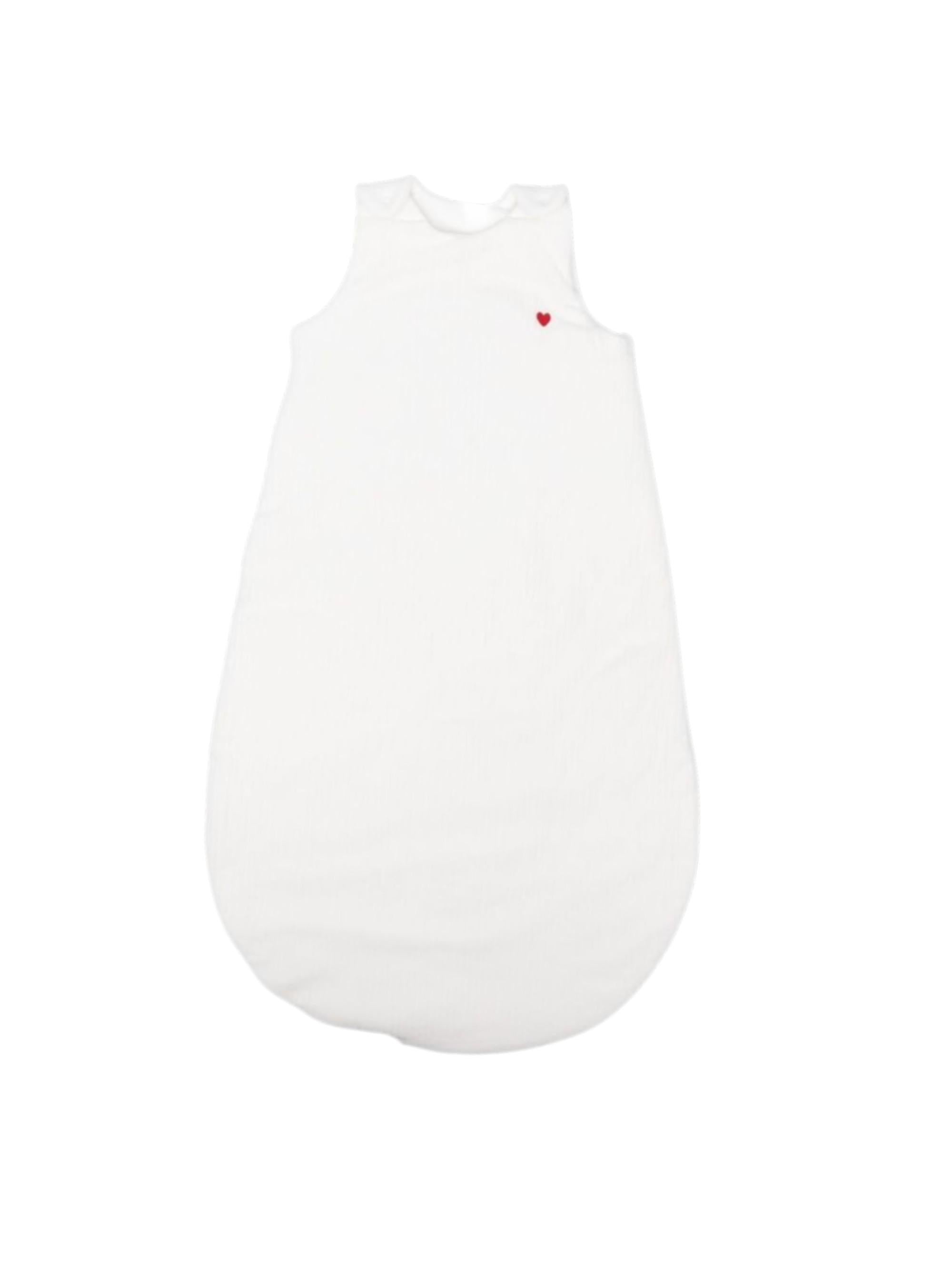 Sacco nanna per neonati Petit Bateau bianco con ricamo cuore A0AS5 01 PETIT BATEAU 