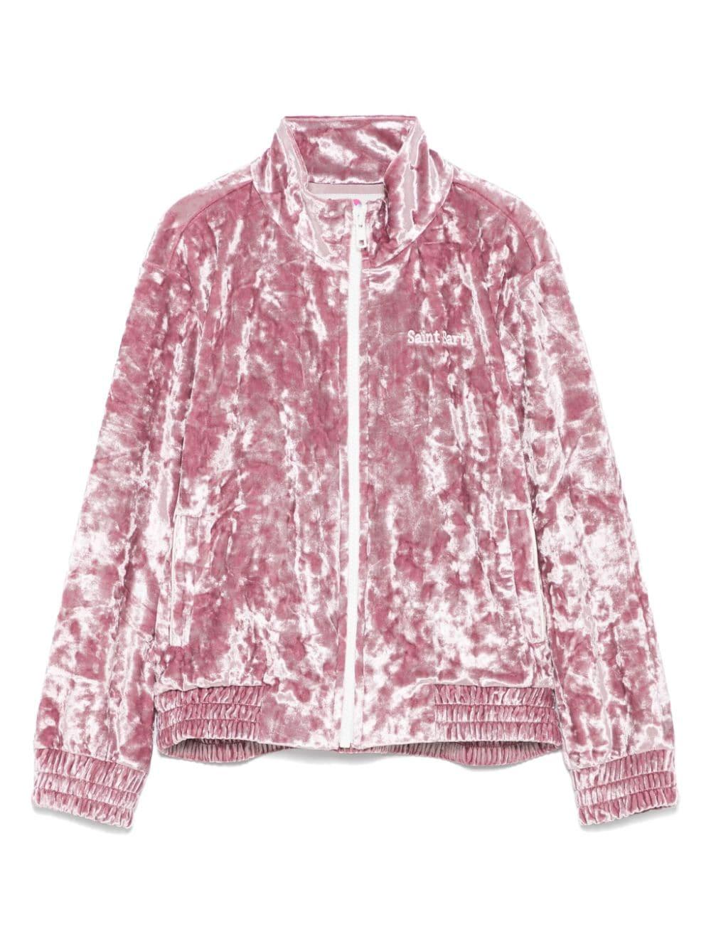 Felpa sportiva con orlo elasticizzato per bambina MC2 Saint Barth Kids rosa con collo alto MRM0002 00497G MC2 ST. BARTH KIDS 