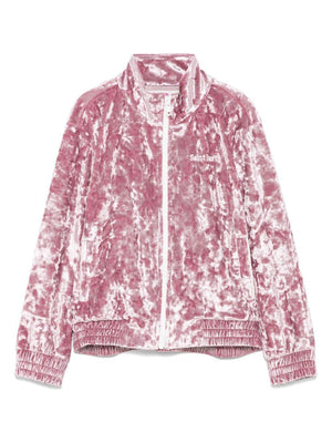 Felpa sportiva con orlo elasticizzato per bambina MC2 Saint Barth Kids rosa con collo alto