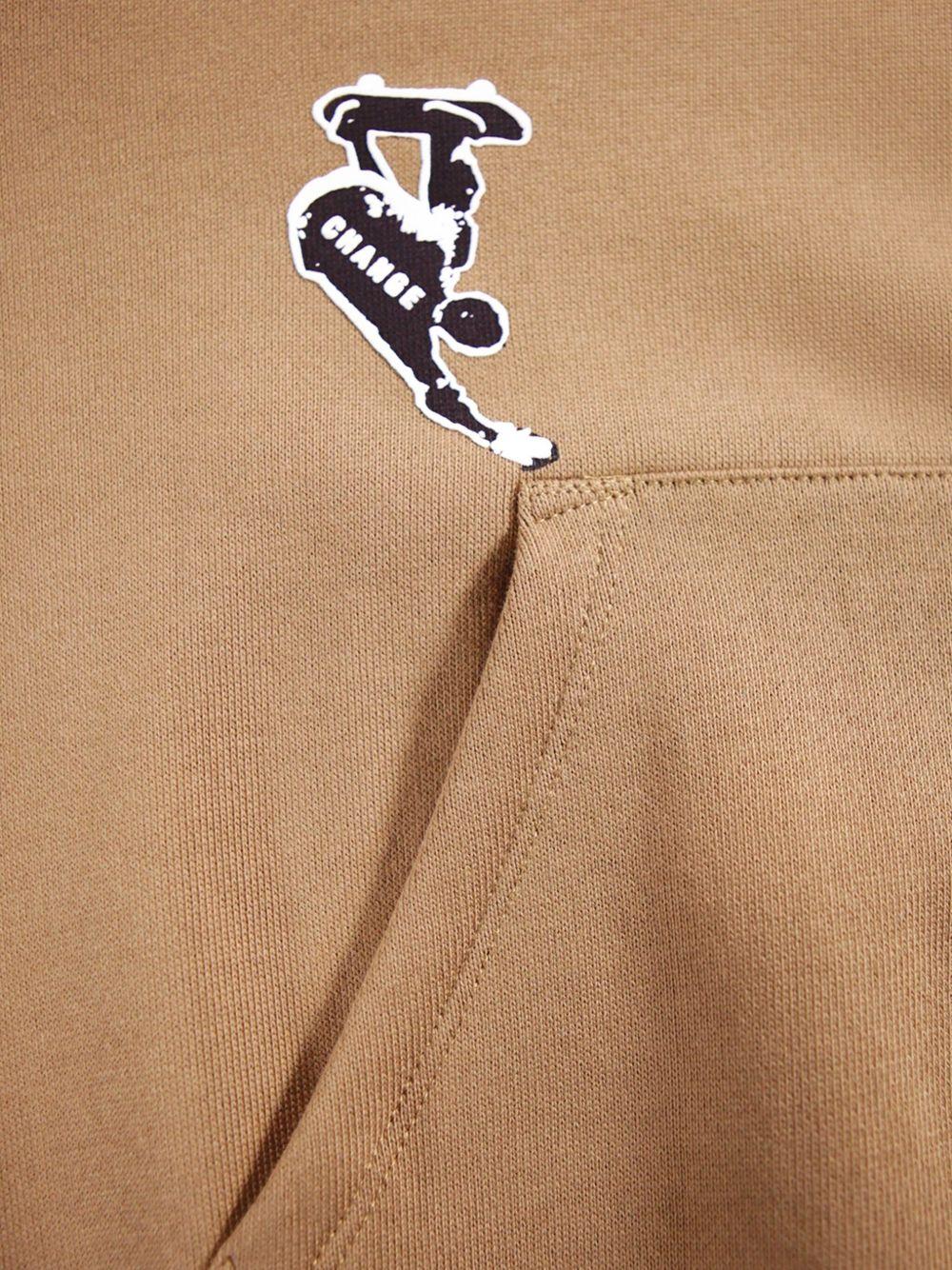 Felpa per bambino Molo marrone con stampa e cappuccio 1W25J304 5519 MOLO 