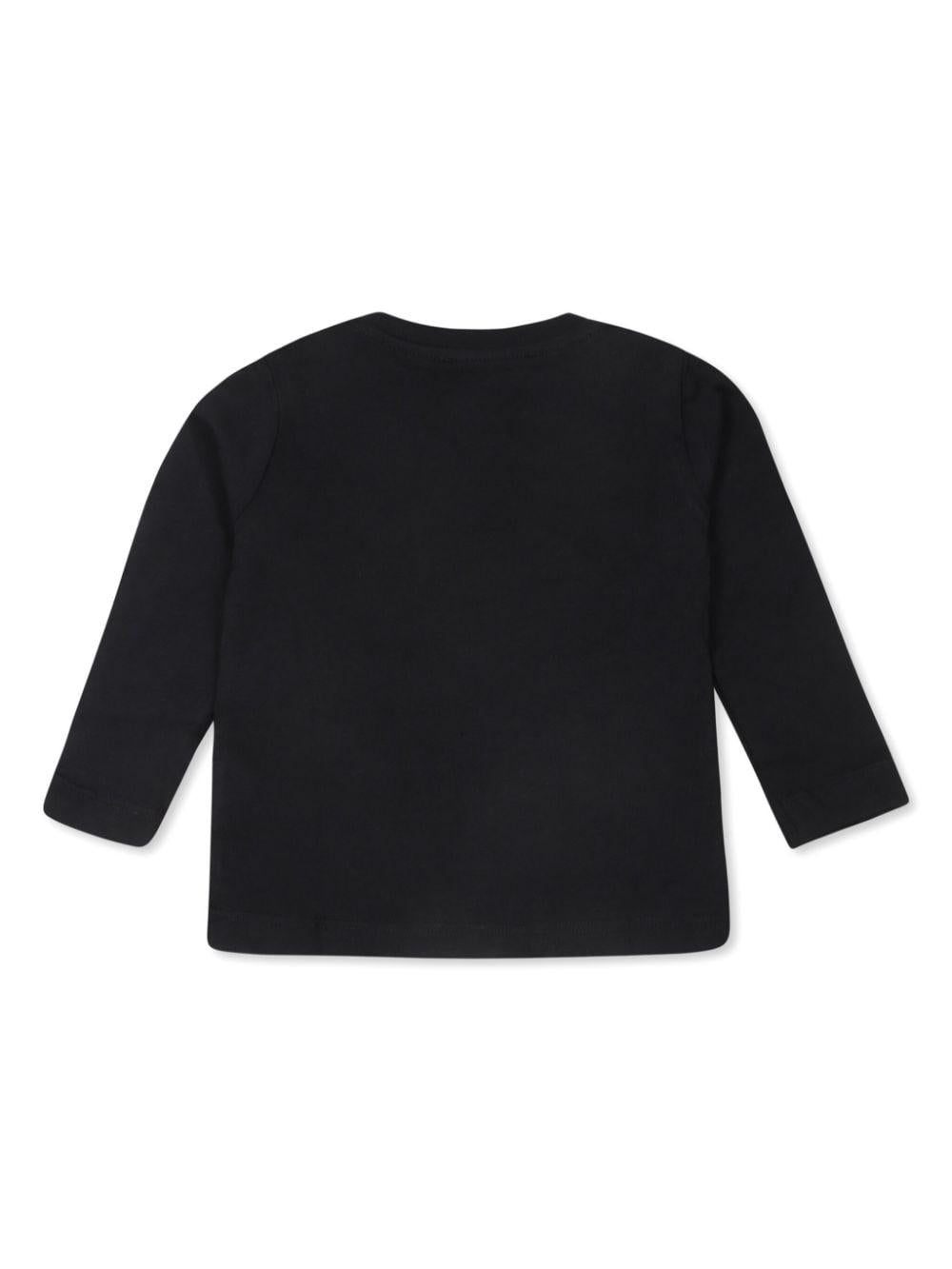 T-shirt per neonato MSGM Kids nero con stampa basket MSGM Kids Milano F4MSNBTH262 110 MSGM KIDS 