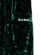 Pantaloni con velluto stropicciato per bambina MC2 Saint Barth Kids verde con gamba dritta ALC0001 00496G MC2 ST. BARTH KIDS 