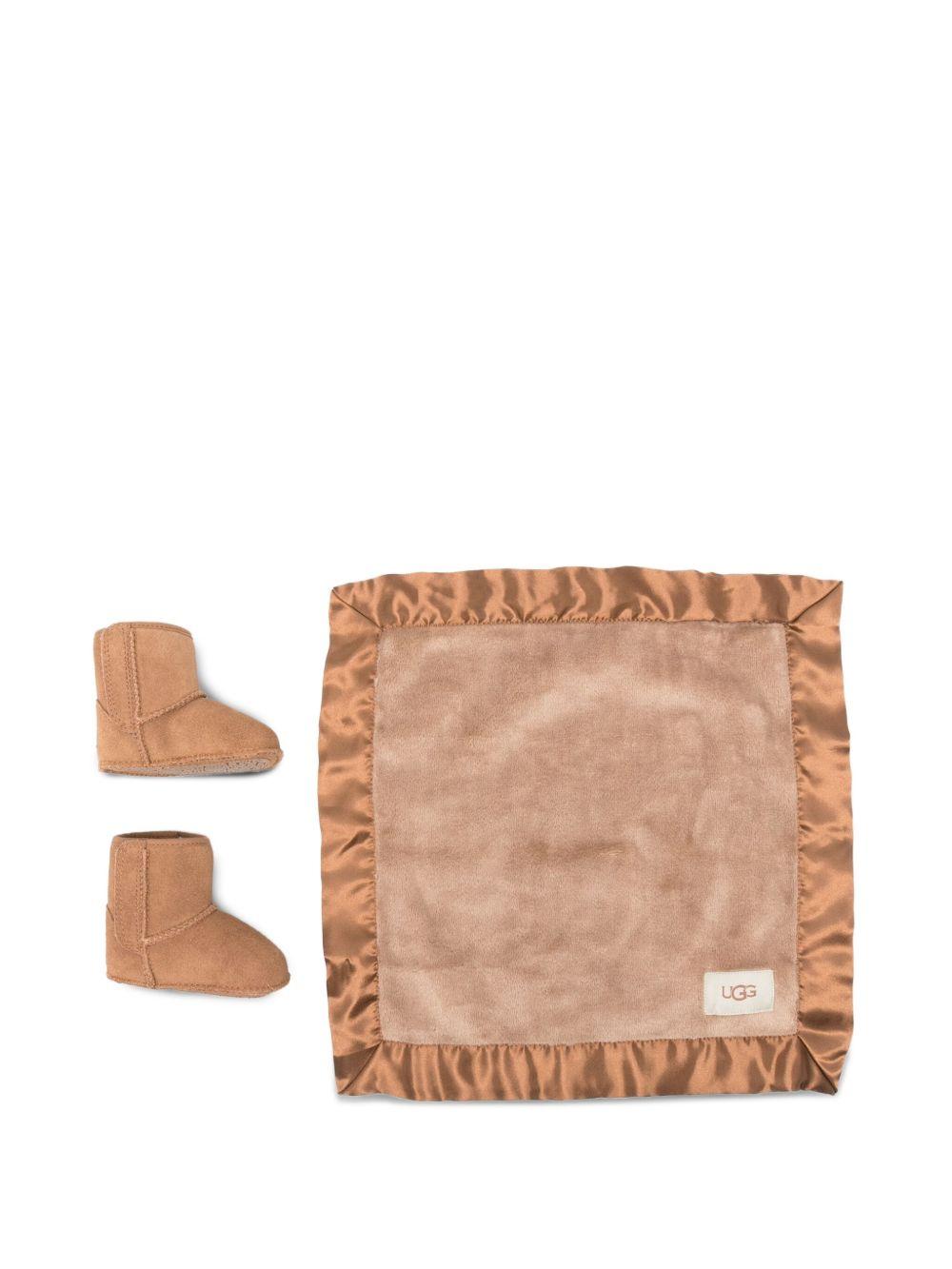 Stivali per neonati UGG Kids marroni con fodera in pelle scamosciata 1157707I CHE UGG 