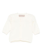 Cardigan per neonato La Stupenderia bianco con trama a coste 1WCCR23 802 LA STUPENDERIA 
