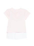 Completo t-shirt e shorts per bambina The Marc Jacobs Kids rosa con stampa grafica W60816 475 THE MARC JACOBS KIDS 