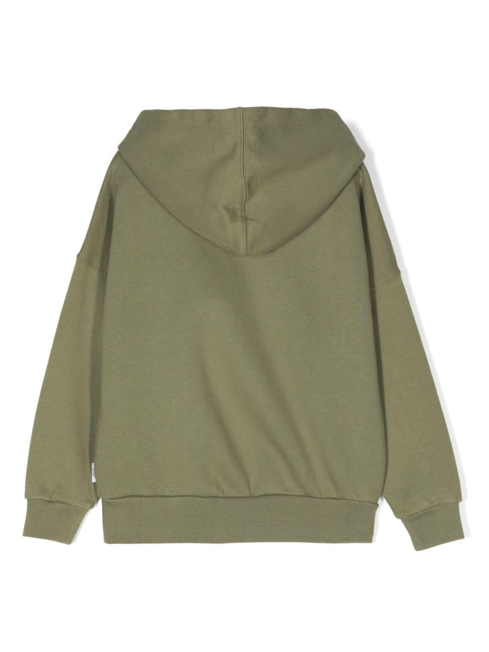 Felpa con stampa x Smiley per bambino Palm Angels Kids verde con trama jersey PBBB013F24FLE001 5620 PALM ANGELS KIDS 