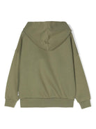 Felpa con stampa x Smiley per bambino Palm Angels Kids verde con trama jersey PBBB013F24FLE001 5620 PALM ANGELS KIDS 
