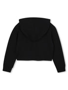 Felpa crop con cappuccio per bambina Marc Jacobs Kids nero con design crop W60536 09B THE MARC JACOBS KIDS 