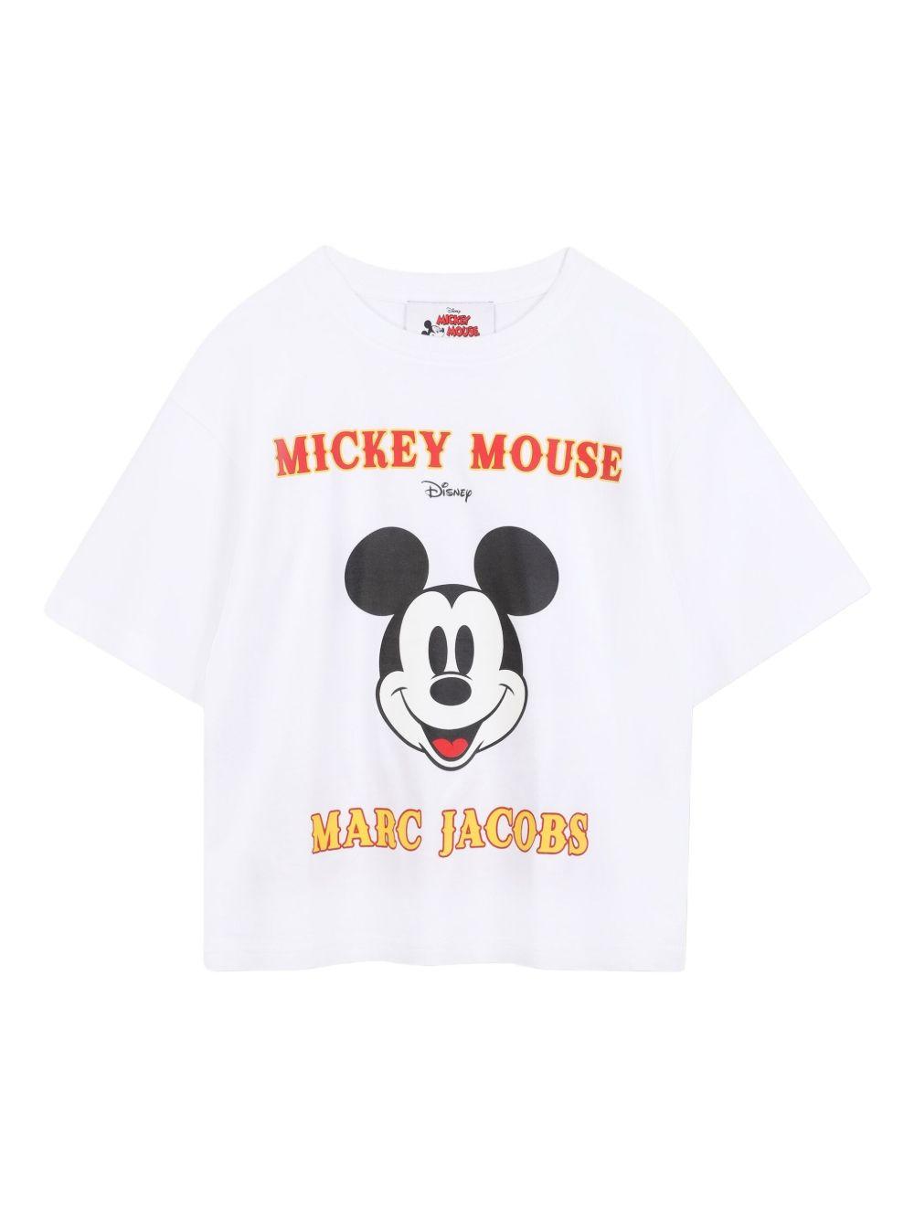 T-shirt per bambino Marc Jacobs Kids x Disney Mickey Mouse bianca con stampa grafica W60588 10P THE MARC JACOBS KIDS 