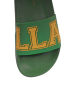 Ciabatte per bambino Stella McCartney Kids verdi con scritta Stella TY0Q26 Z2951 769 STELLA McCARTNEY KIDS 