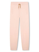 Pantaloni sportivi con coulisse per bambina Chloé Kids rosa con logo sul retro C20304 45K CHLOE' KIDS 