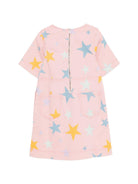 Abito per bambina Stella McCartney Kids rosa con stampa stelle TY1B01 Z2572 507MC STELLA McCARTNEY KIDS 