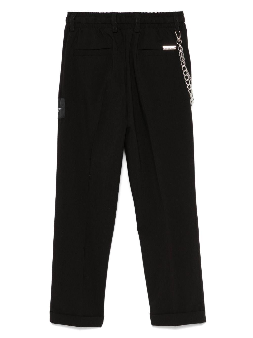 Pantaloni per bambino John Richmond Junior nero con applicazione logo RBP25227PA BLACK JOHN RICHMOND JUNIOR 