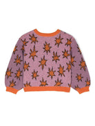 Maglione Stars con effetto jacquard per bambina Stella McCartney Kids viola con orlo a coste TV9B00 Z1529 999 STELLA McCARTNEY KIDS 