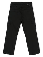 Pantaloni cargo neri per bambino con logo sul retro Paolo Pecora Kids PP3860 NERO PAOLO PECORA KIDS 