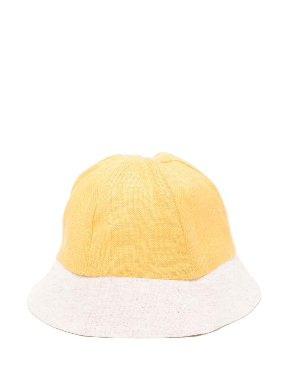 Cappello per neonata La Stupenderia giallo con orlo a contrasto e corona rotonda TBCP53D07 D05 LA STUPENDERIA 