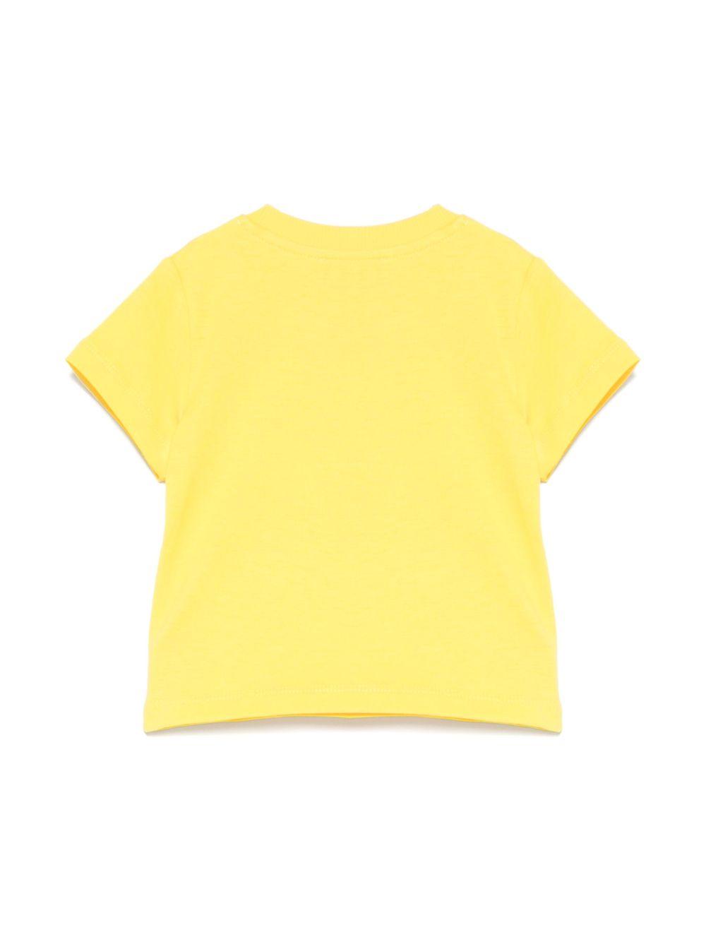 T-shirt per neonati Moschino Kids giallo con stampa Teddy Bear MUM04CLAA02 50577 MOSCHINO KIDS 