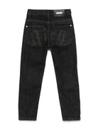 Jeans dritti con effetto vissuto per bambino John Richmond Junior nero con passanti RBP25181JE DENIM BLACK JOHN RICHMOND JUNIOR 