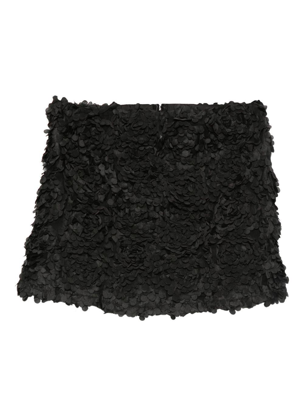 Top per donna Merci nero con design ruches TOM026 BLACK MERCI 