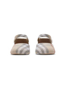 Ballerine primi passi per neonata Burberry Kids Mary Jane beige con motivo a quadri 8090482 A2205 BURBERRY KIDS 