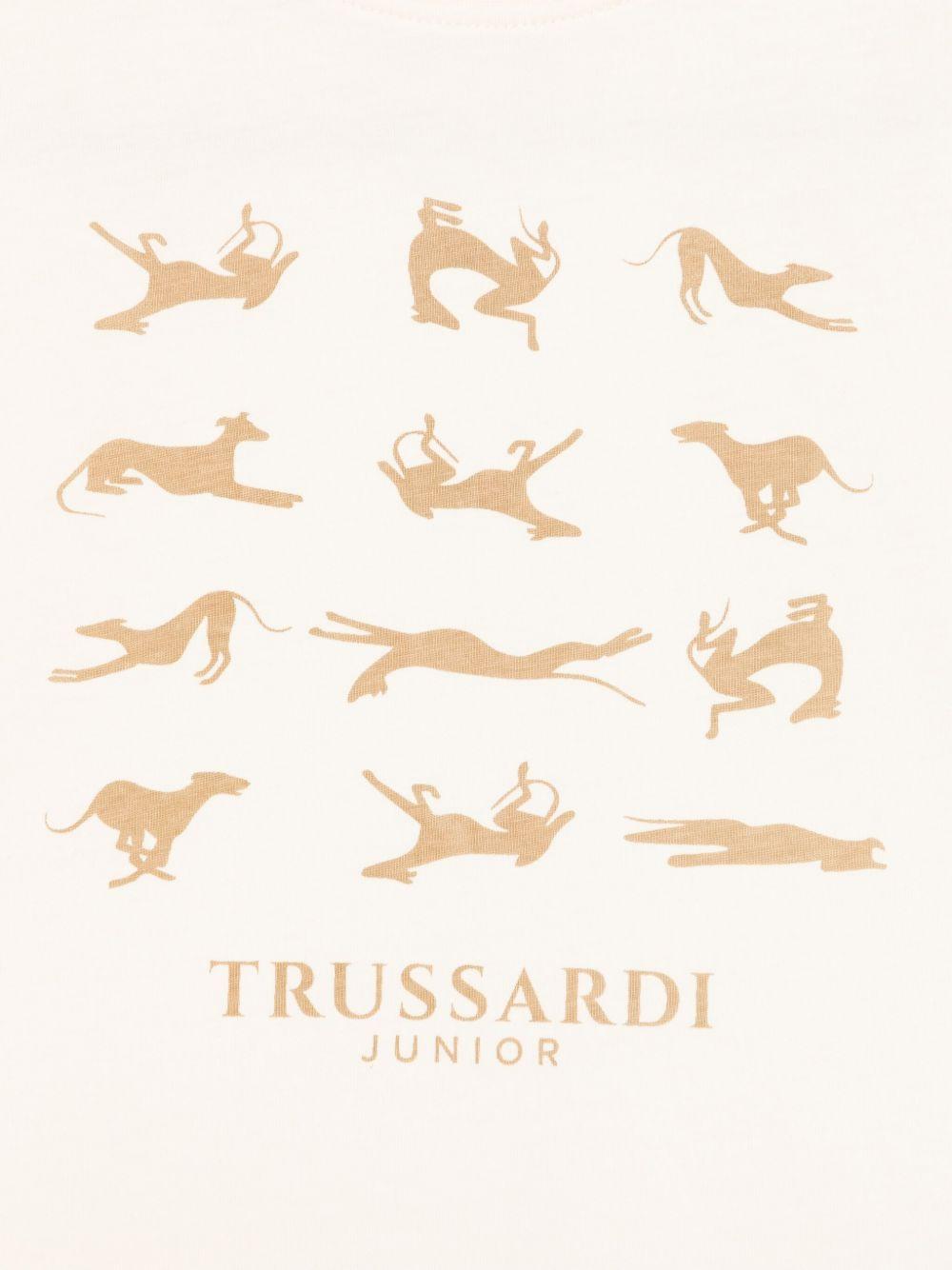 T-shirt per bambino TRUSSARDI JUNIOR beige con stampa grafica TBP25091TS BUTTER TRUSSARDI JUNIOR 