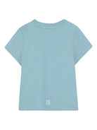 T-shirt per neonato Givenchy Kids azzurra con stampa logo frontale H30887 040 GIVENCHY KIDS 