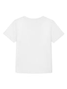 T-shirt per bambino Versace Kids bianco con logo color oro 10185601A13076 2W110 VERSACE KIDS 