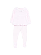 Set maglia con pantaloni per neonata Paz Rodriguez rosa con finitura in pizzo 103-123382 3701 PaZ RODRIGUEZ 
