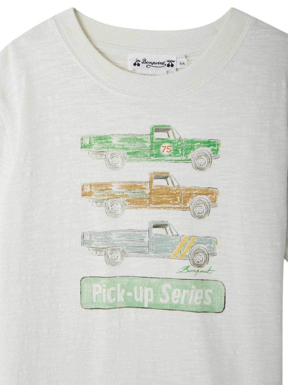 T-shirt per bambino Bonpoint Thibald bianco con stampa sul davanti S05BTSK00012 193 BONPOINT 