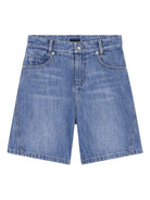Shorts per bambino Givenchy Kids denim con cuciture tono su tono H31110 Z25 GIVENCHY KIDS 