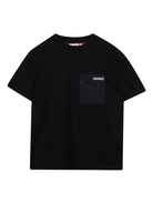 T-shirt per bambino Hugo Kids nera con tasca sul petto G00441 09B Hugo 