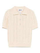 Polo per bambina Molo Gretel beige con abbottonatura frontale corta 2S25K202 5410 MOLO 