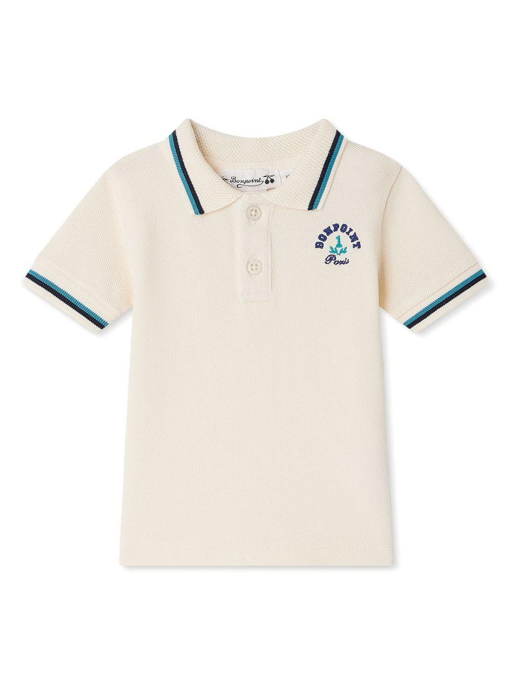 Polo Finn per neonato Bonpoint bianco con design ricamato S05YTSK00001 204 BONPOINT 