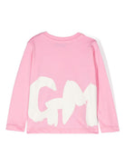 T-shirt rosa per bambina a maniche lunghe con stampa bianca MSGM maxi F4MSUNTH266 042 MSGM KIDS 