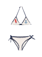 Bikini per bambina MC2 Saint Barth Kids Holly beige con laccetti con nodo HOL0001 00062H MC2 ST. BARTH KIDS 