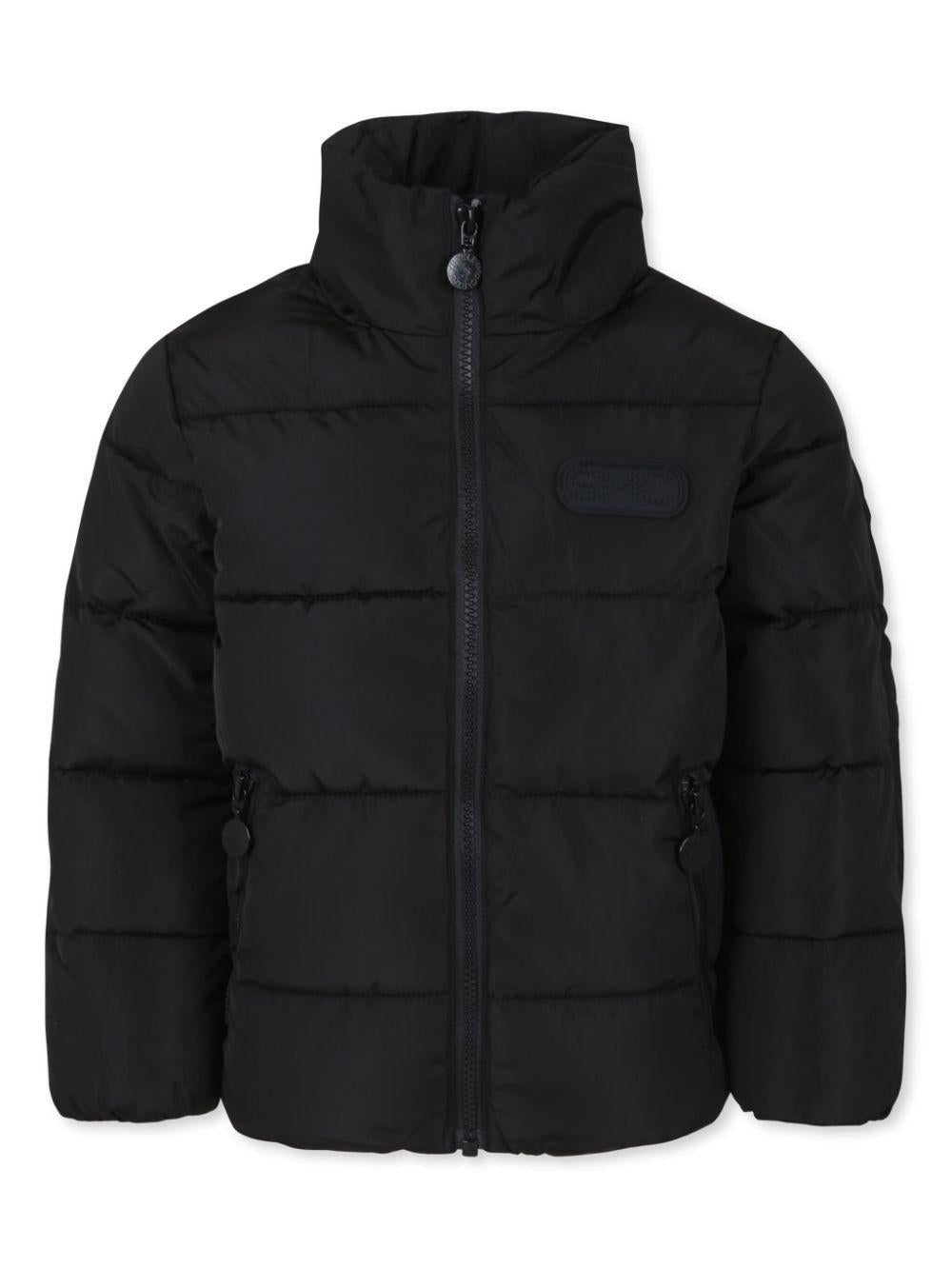 Piumino per bambino Stella McCartney Kids nero con applicazione logo TV2Q57 Z0537 930 STELLA McCARTNEY KIDS 
